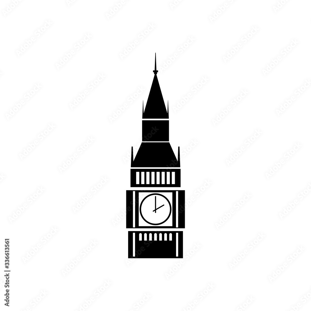 Big ben icon isolated on white background Big ben icon isolated on white background