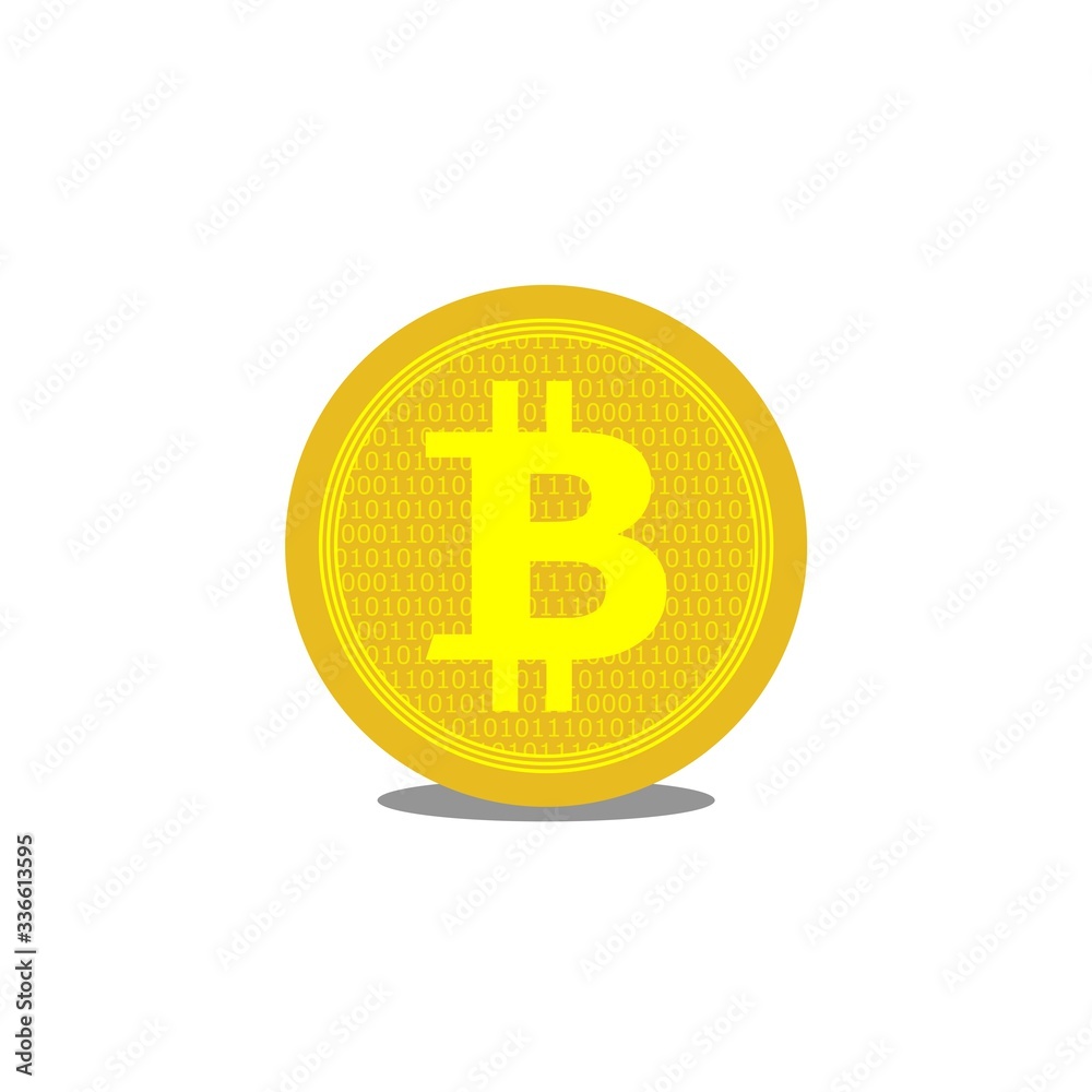 Bitcoin icon isolated on white background Bitcoin icon isolated on white background