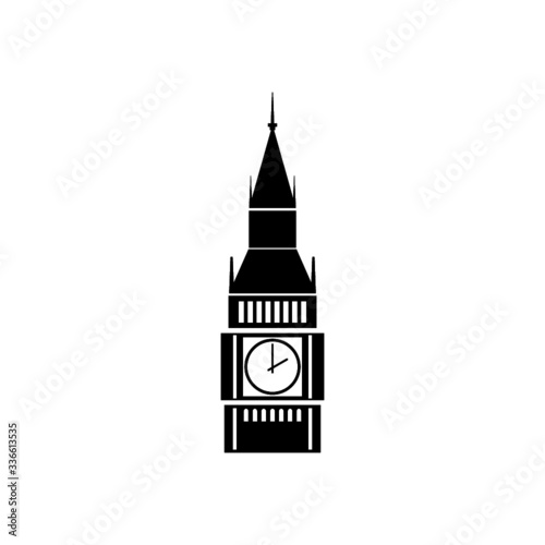 Big ben icon isolated on white background