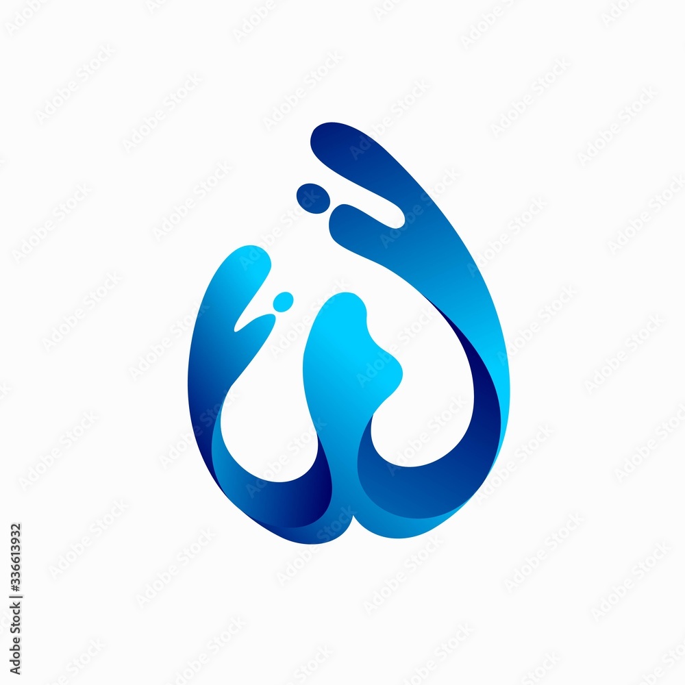 water drop logo, letter w logo water drop logo, letter w logo