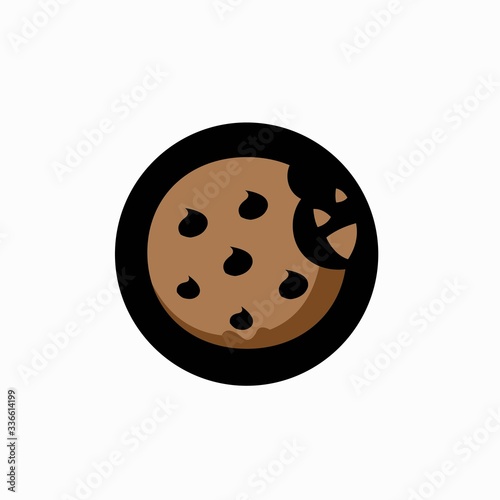 cookie icon logo, pastry vector logo