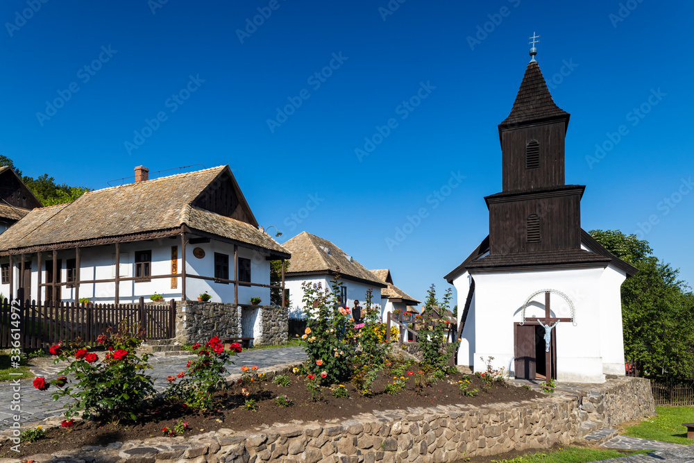 Historical village center of Holloko, region Northern Hungary