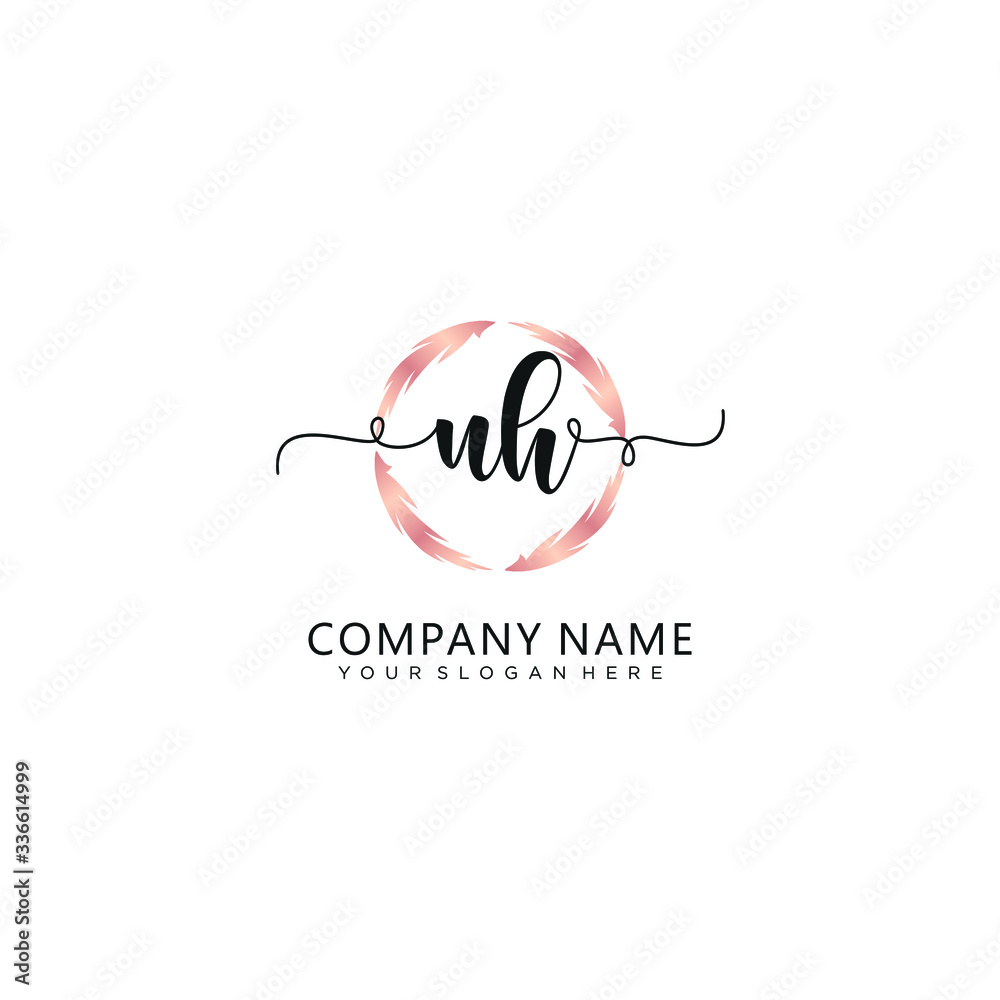 NH initial Handwriting logo vector templates NH initial Handwriting logo vector templates