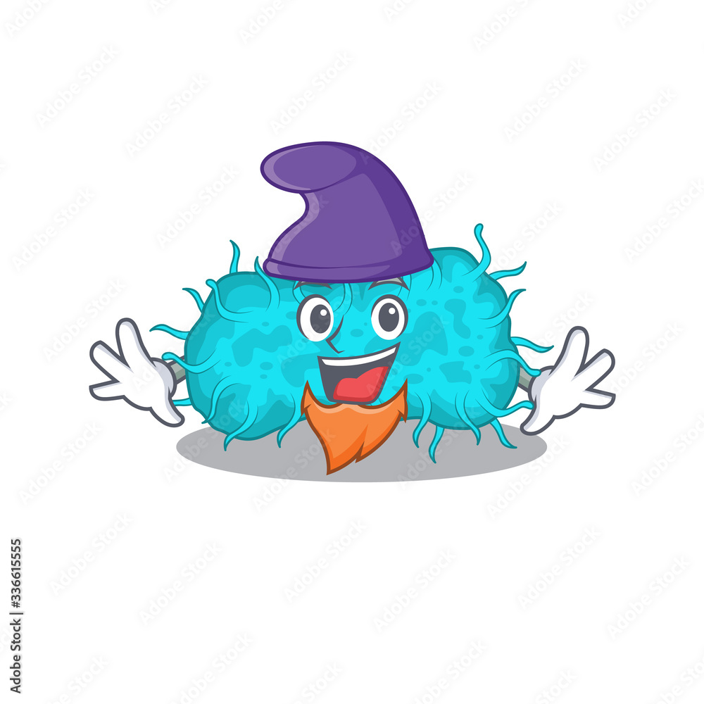 Fototapeta premium Cute picture of bacteria prokaryote in Elf cartoon design