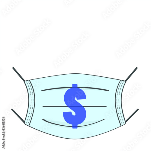 Hoarding  blue medical face mask. Concept of stop Covid 19 or Wuhan Novel coronavirus outbreak
