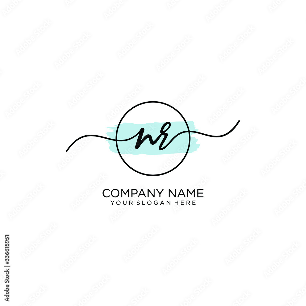 NR initial Handwriting logo vector templates NR initial Handwriting logo vector templates