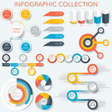 Infographic Elements Set - Data Analysis, Charts, Graphs - vector