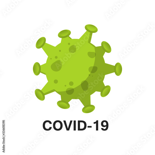 COVID-19 coronavirus green colorful cartoon vector