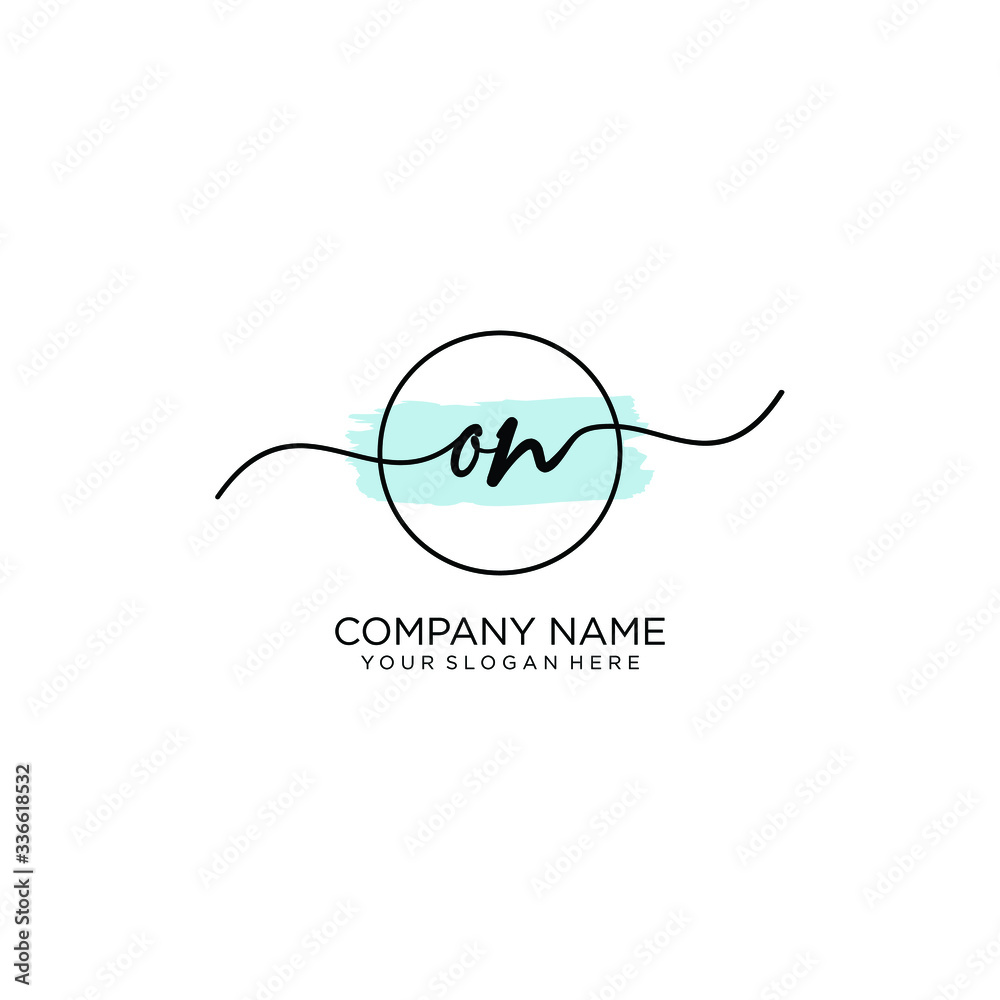ON initial Handwriting logo vector templates ON initial Handwriting logo vector templates