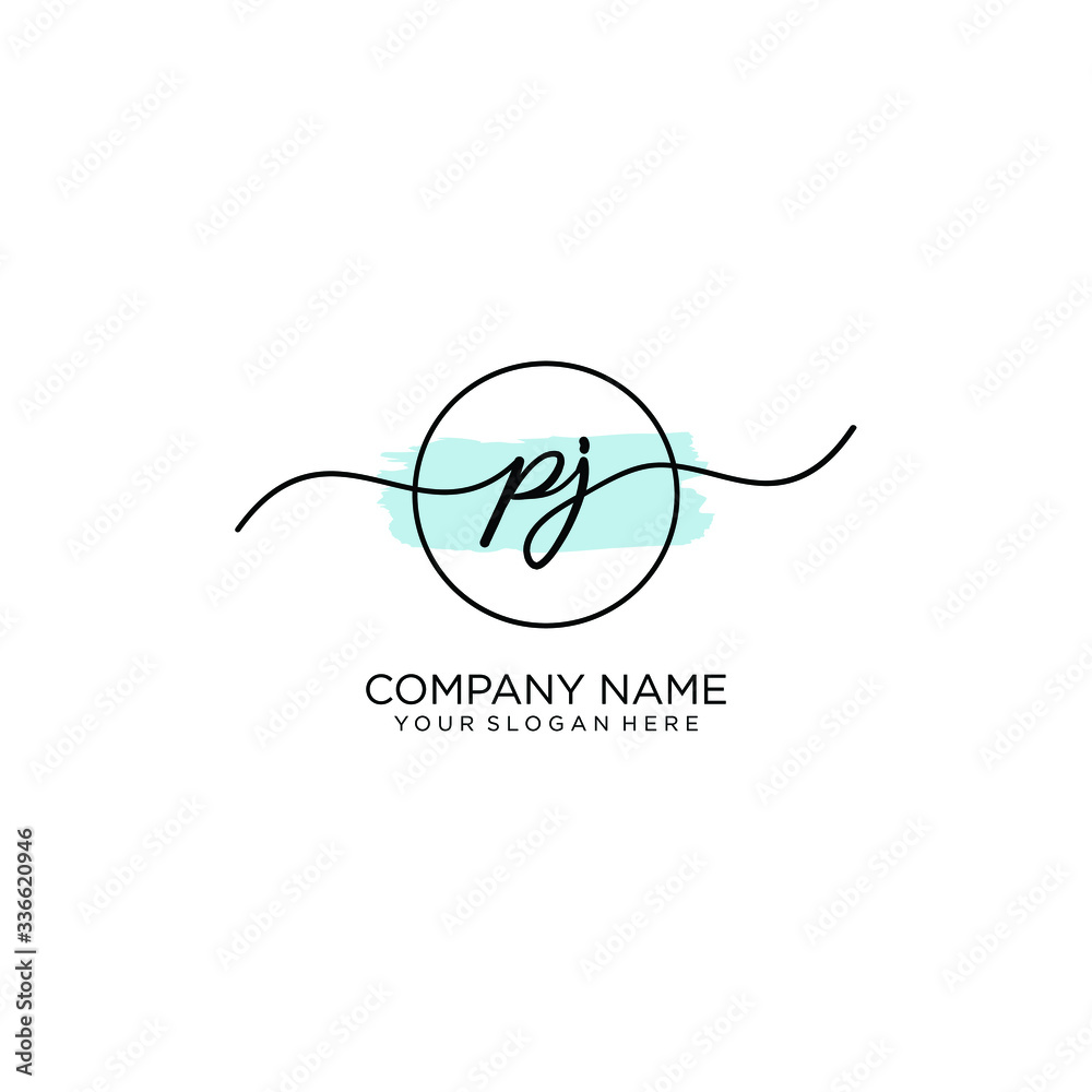 PJ initial Handwriting logo vector templates PJ initial Handwriting logo vector templates