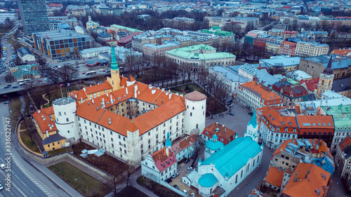Aerial View to the Riga Old Town, Latvia