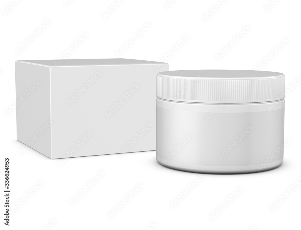 Realistic 3D Bottle with Box Mock Up Template on White Background.3D Rendering,3D Illustration.Copy Space Realistic 3D Bottle with Box Mock Up Template on White Background.3D Rendering,3D Illustration.Copy Space
