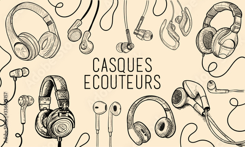 Écouteurs - Casques - Illustrations