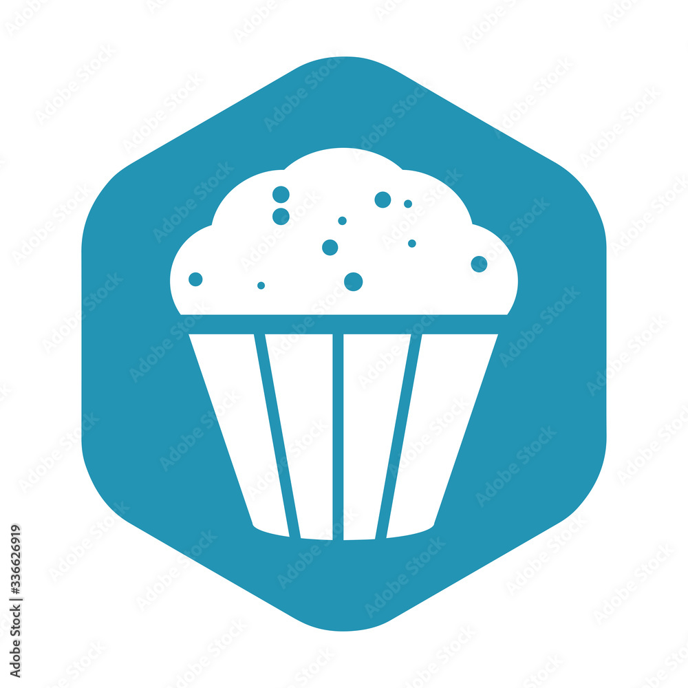 Cupcake icon. A delicious treat for coffee or tea. Vector illustration isolated on a white background for design and web. Cupcake icon. A delicious treat for coffee or tea. Vector illustration isolated on a white background for design and web.