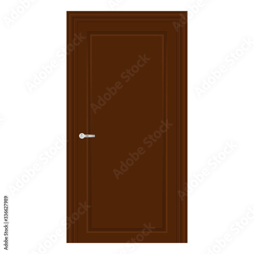Brown interior door