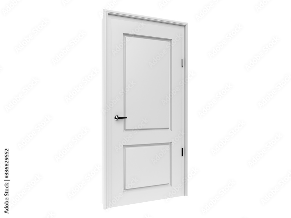 White door. 3d rendering illustration White door. 3d rendering illustration