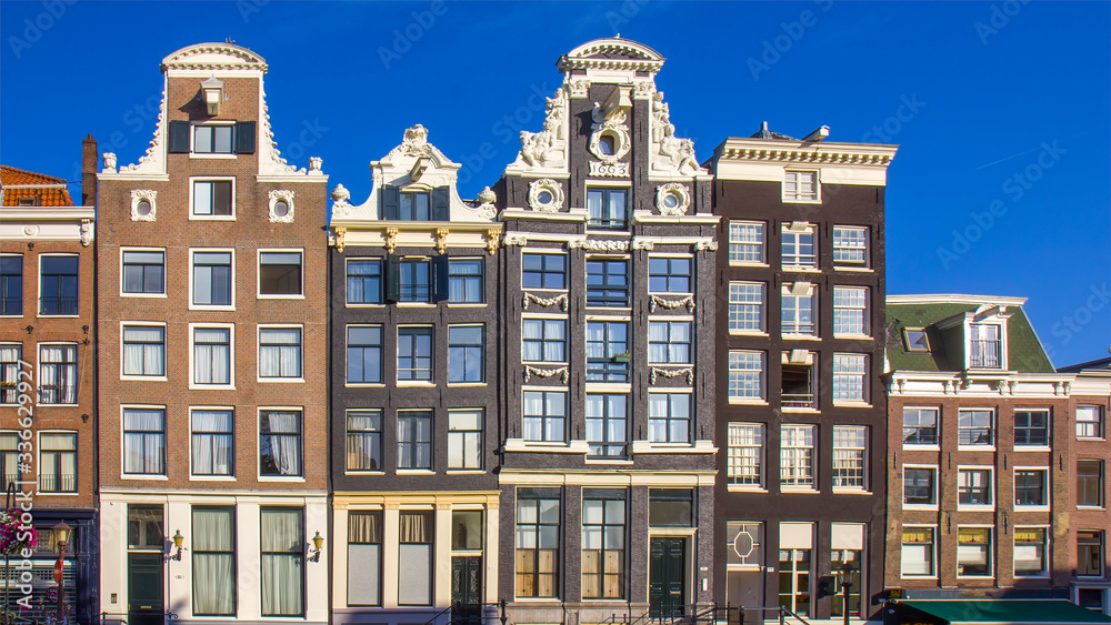 View of the houses in Amsterdam