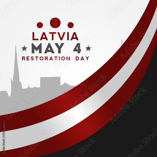 Latvia Independence Day Design Illustration