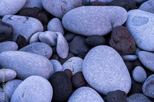 abstract nature background with round peeble stones