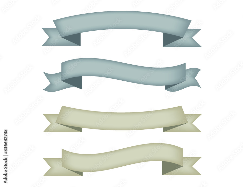 Vintage ribbon banners.