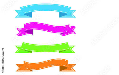 Set of colorful ribbons.Ribbon banners. Free Download Set of colorful ribbons.Ribbon banners. - GFXLoad