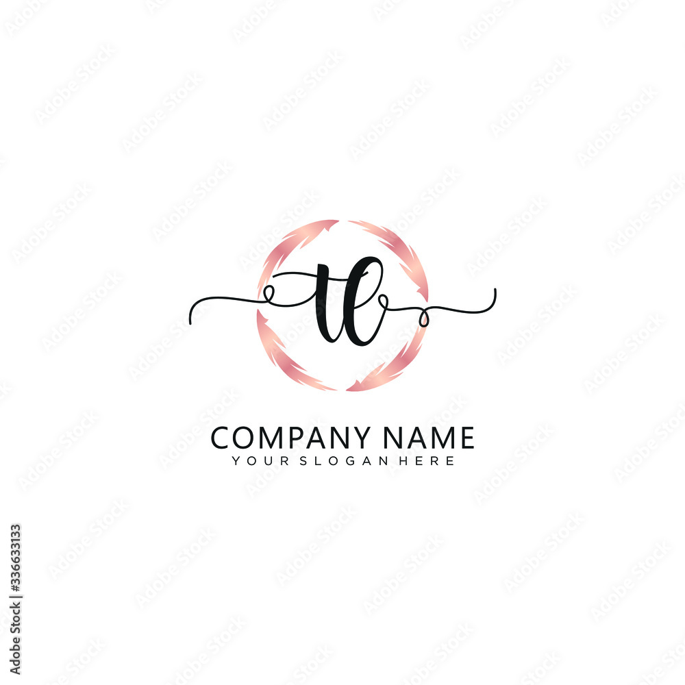 TL initial Handwriting logo vector template TL initial Handwriting logo vector template