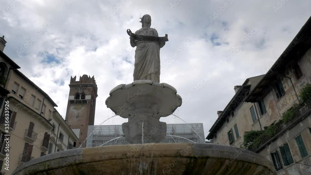 Fountain at piazza delle erbe in Verona Fountain at piazza delle erbe in Verona