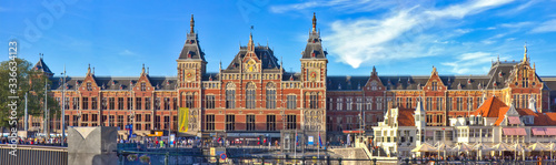 Panorama of the Amsterdam central station
