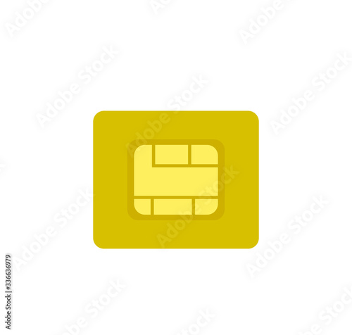 sim sign vector illustration, SIM card sign isolated on white background