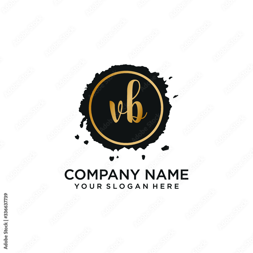 VB initial Handwriting logo vector template VB initial Handwriting logo vector template