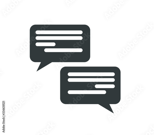 texting icon isolated on white background, chatting icon 