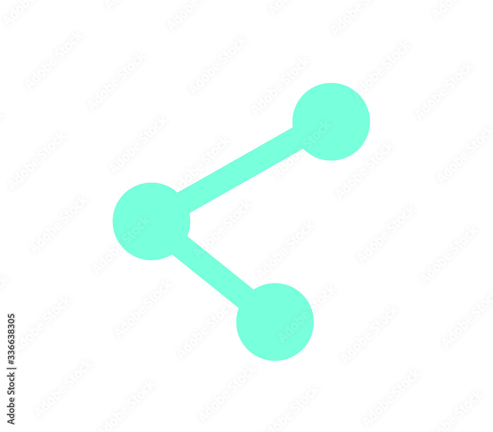 Sharing icon isolated on white background, atom icon vector Sharing icon isolated on white background, atom icon vector