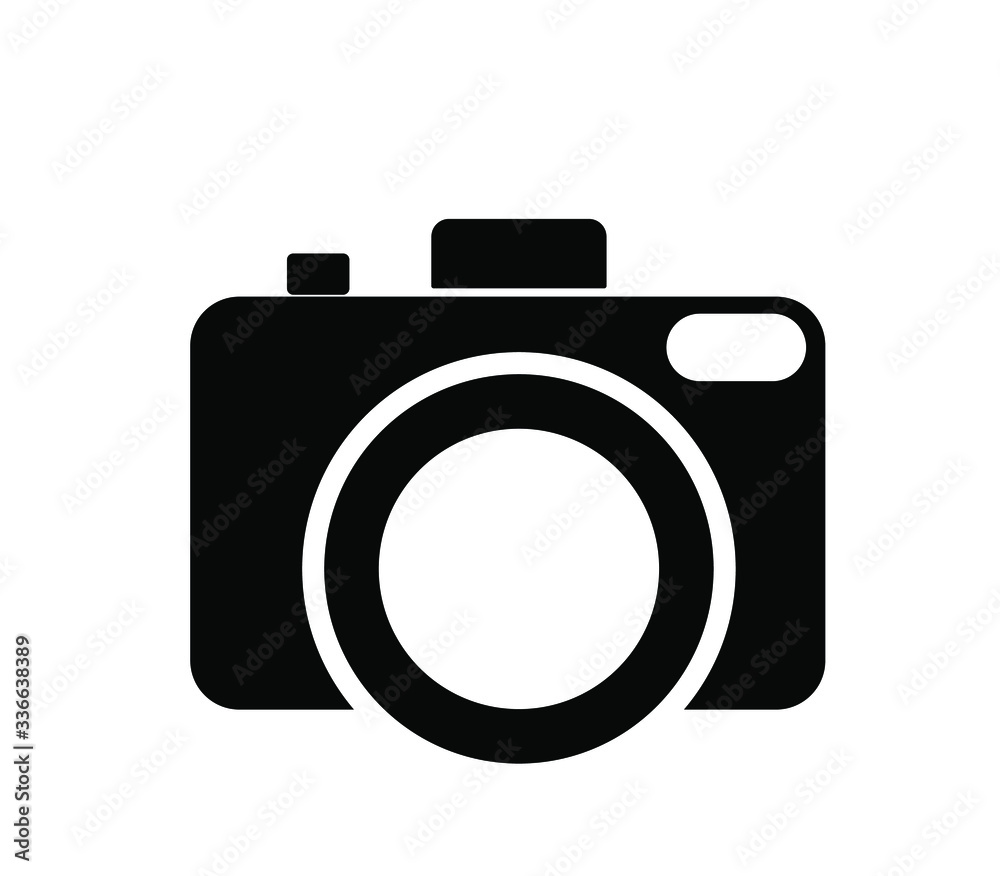 DSLR camera icon isolated on white background, camera symbol DSLR camera icon isolated on white background, camera symbol