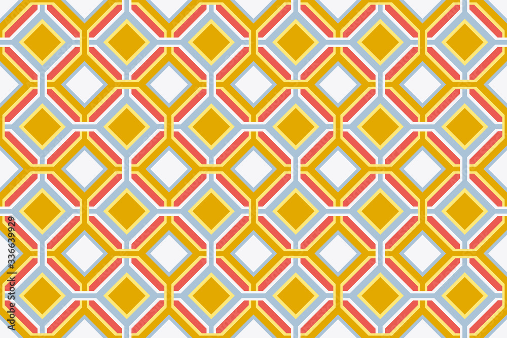 Multicolored rhombuses seamless pattern in retro style. Stock illustraion for web, print, scrapbooking, wrapping paper, textiles, background and wallpaper. Multicolored rhombuses seamless pattern in retro style. Stock illustraion for web, print, scrapbooking, wrapping paper, textiles, background and wallpaper.