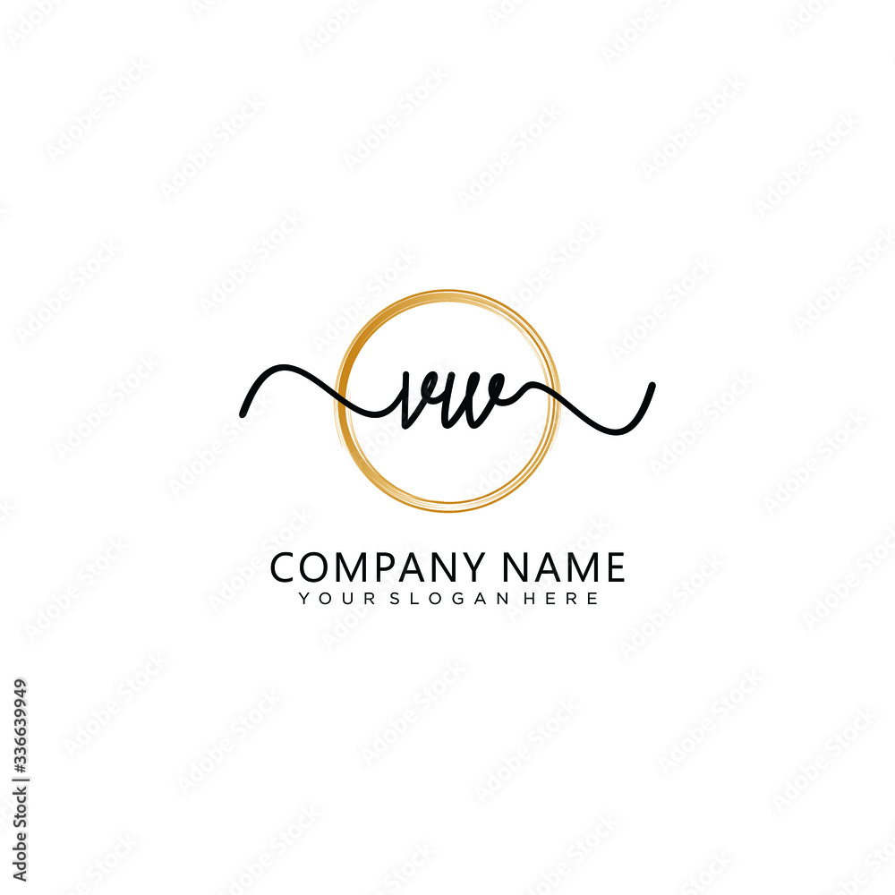 initial Handwriting logo vector template