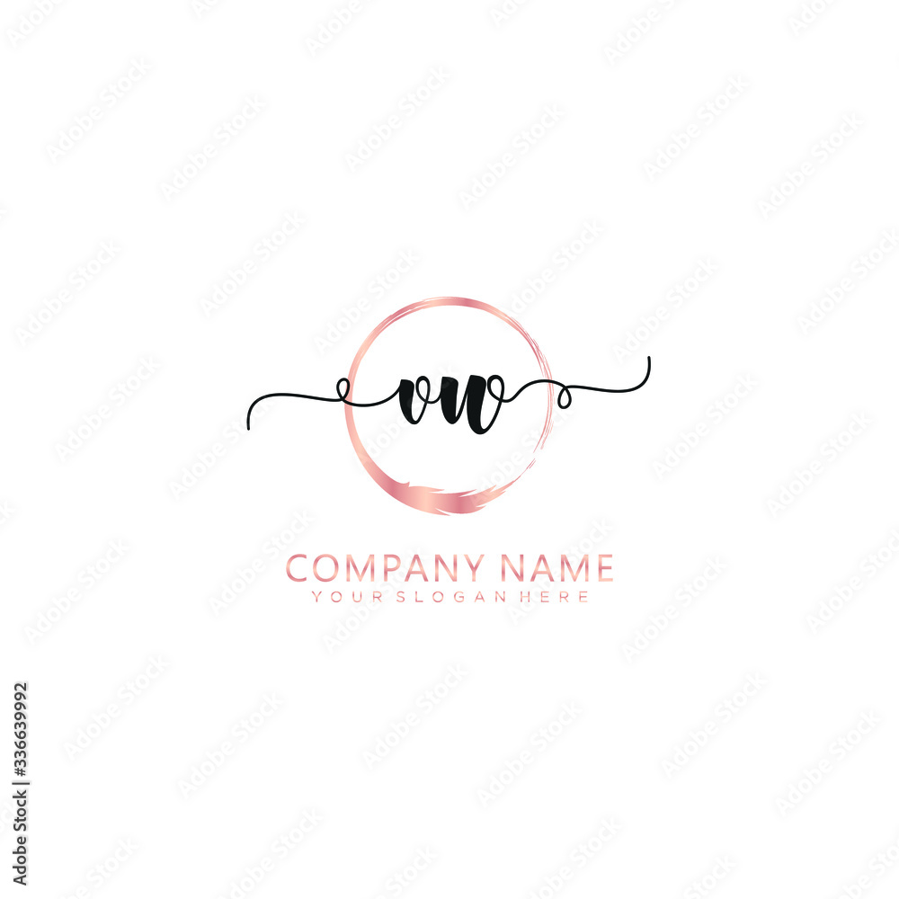 initial Handwriting logo vector template