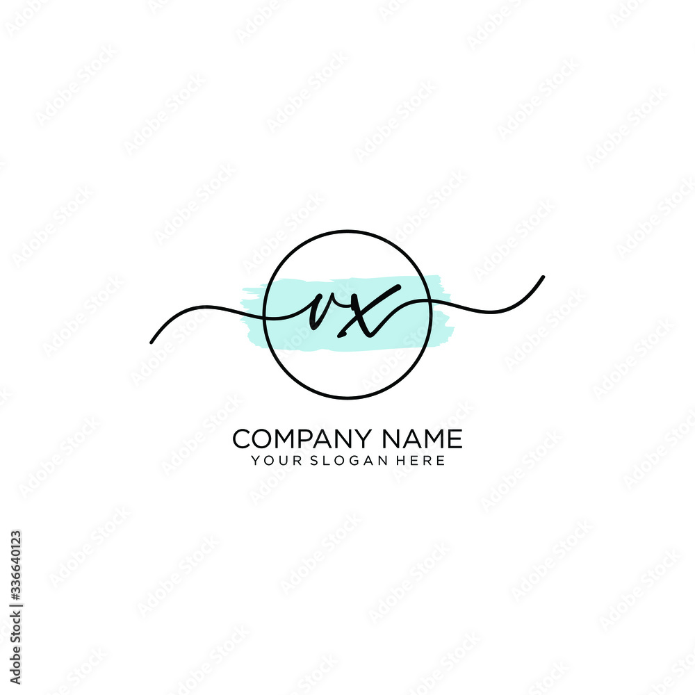 VX initial Handwriting logo vector template VX initial Handwriting logo vector template