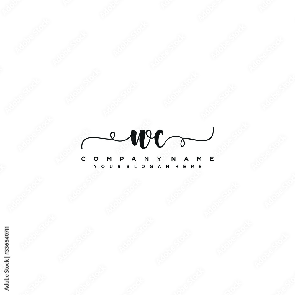 W, initial Handwriting logo vector template W, initial Handwriting logo vector template