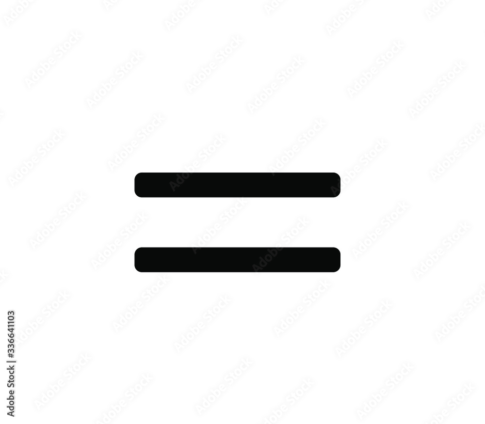 eqaul vector icon,  equals sign
