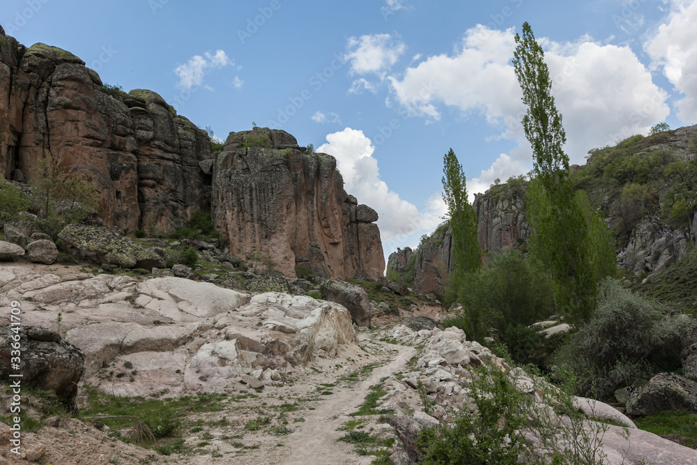 Fototapeta premium Cappadocia: Ihlara valley in spring canyon stunning landscape 