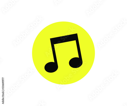 music icon isolated on white background, vector music icon