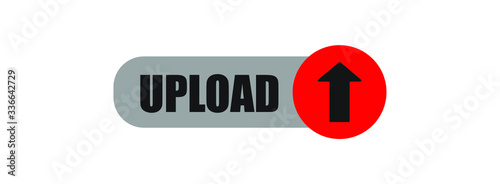 vector upload button isolated on white background