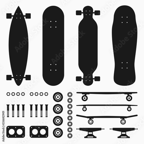 SKATEBOARD VECTOR SET