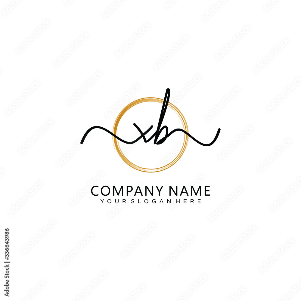 XB initial Handwriting logo vector template XB initial Handwriting logo vector template