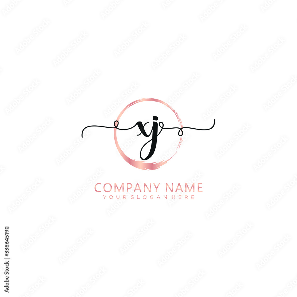 XJ initial Handwriting logo vector template XJ initial Handwriting logo vector template