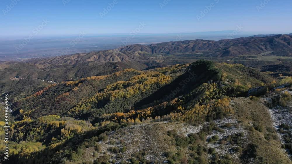 Early autumn in the foothills of the city of Almaty. Kazakhstan.