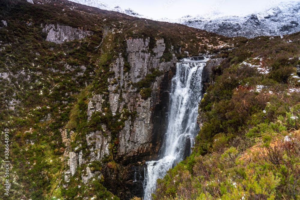 Beautiful waterfall in a mountains Beautiful waterfall in a mountains