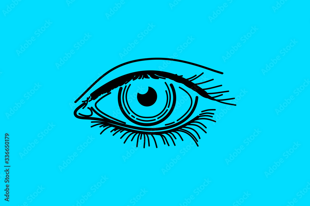 Eye - Flat Logo. cosmetology - eyelash tattoo. eyelash extensions. beauty services. youth and beauty Eye - Flat Logo. cosmetology - eyelash tattoo. eyelash extensions. beauty services. youth and beauty