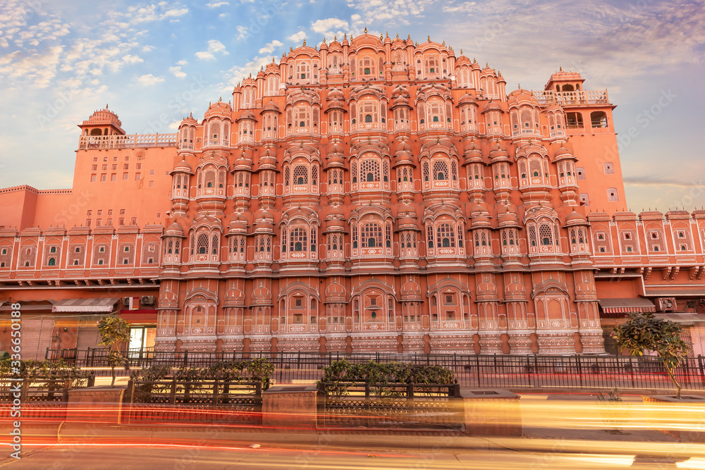 Hawa Mahal Place in the morning, Jaipur, Rajasthan, India