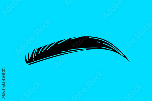 eyebrow silhouette - flat logo. cosmetology - eyebrow tattoo. beauty services. youth and beauty